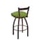 Holland Bar Stool Co 30" Low Back Swivel Bar Stool, Bronze Finish, Canter Kiwi Green Seat 82130BZ009 - alternate 2